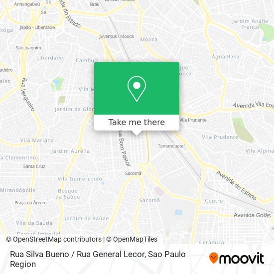 Mapa Rua Silva Bueno / Rua General Lecor
