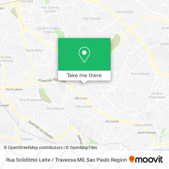 Mapa Rua Solidônio Leite / Travessa Mil