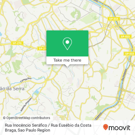 Mapa Rua Inocêncio Seráfico / Rua Eusébio da Costa Braga
