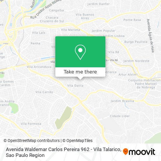 Avenida Waldemar Carlos Pereira 962 - Vila Talarico map