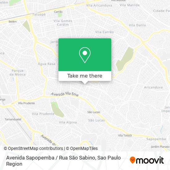 Avenida Sapopemba / Rua São Sabino map