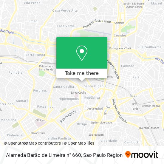 Alameda Barão de Limeira n° 660 map