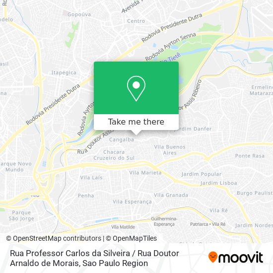 Mapa Rua Professor Carlos da Silveira / Rua Doutor Arnaldo de Morais