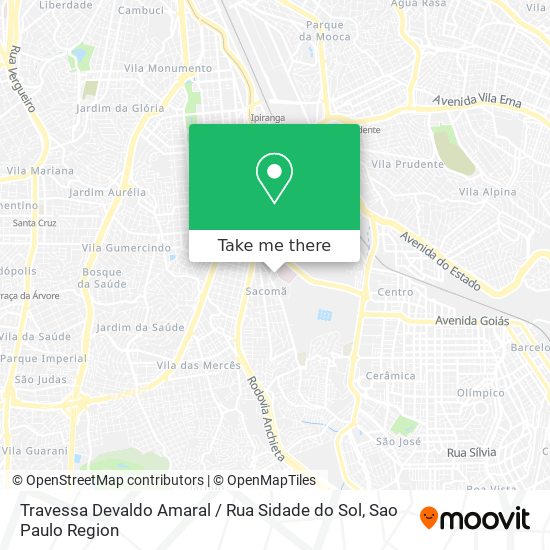 Travessa Devaldo Amaral / Rua Sidade do Sol map