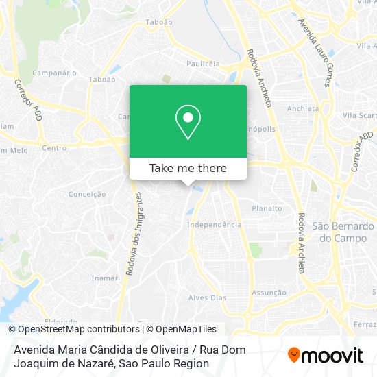 Avenida Maria Cândida de Oliveira / Rua Dom Joaquim de Nazaré map