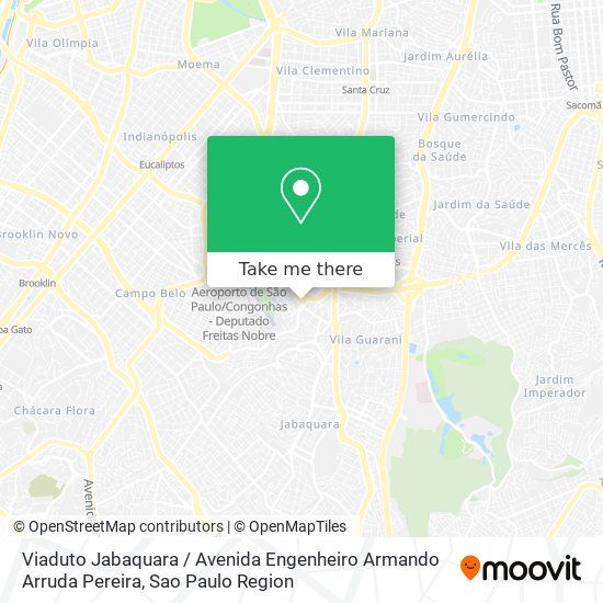 Mapa Viaduto Jabaquara / Avenida Engenheiro Armando Arruda Pereira