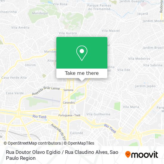 Rua Doutor Olavo Egidio / Rua Claudino Alves map
