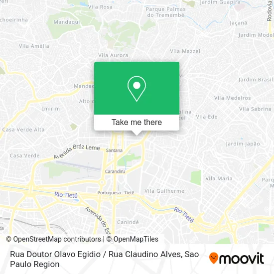 Rua Doutor Olavo Egidio / Rua Claudino Alves map