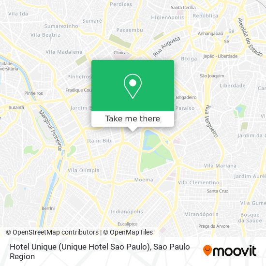 Hotel Unique (Unique Hotel Sao Paulo) map