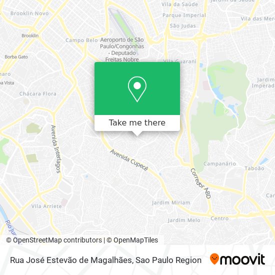 Mapa Rua José Estevão de Magalhães