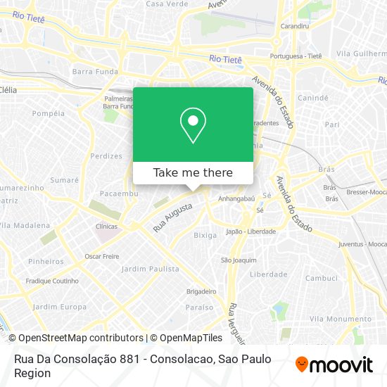 Rua Da Consolação 881 - Consolacao map