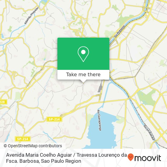 Mapa Avenida Maria Coelho Aguiar / Travessa Lourenço da Fsca. Barbosa