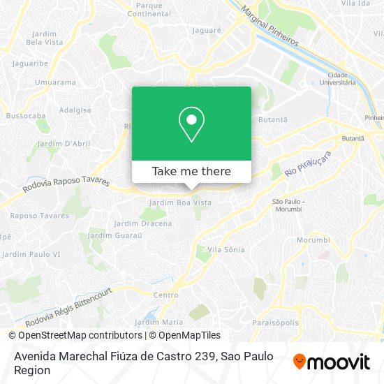 Mapa Avenida Marechal Fiúza de Castro 239