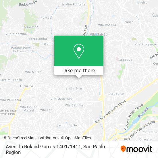 Mapa Avenida Roland Garros 1401 / 1411