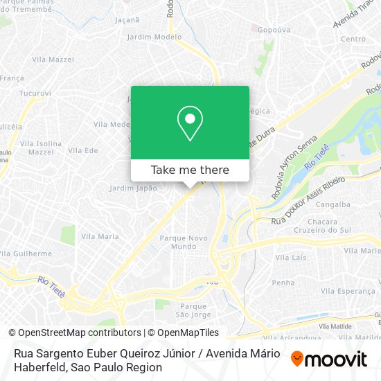 Rua Sargento Euber Queiroz Júnior / Avenida Mário Haberfeld map