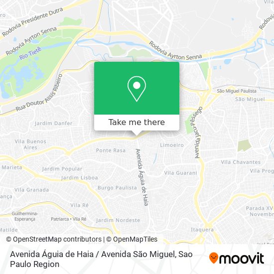 Mapa Avenida Águia de Haia / Avenida São Miguel