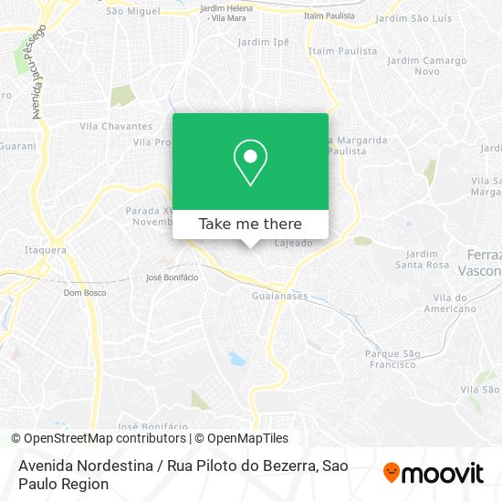 Mapa Avenida Nordestina / Rua Piloto do Bezerra