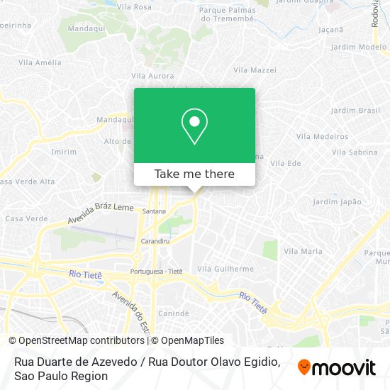 Mapa Rua Duarte de Azevedo / Rua Doutor Olavo Egidio