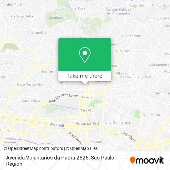 Avenida Voluntários da Pátria 2525 map