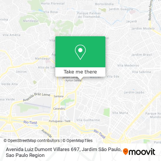 Mapa Avenida Luiz Dumont Villares 697, Jardim São Paulo
