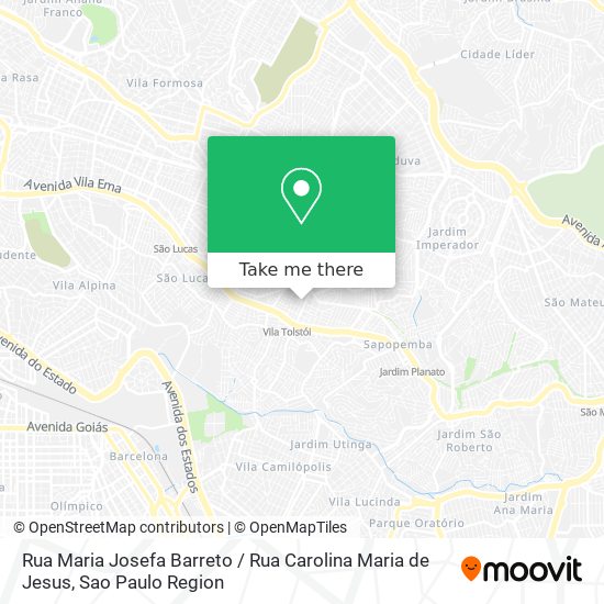 Mapa Rua Maria Josefa Barreto / Rua Carolina Maria de Jesus