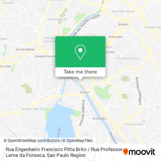 Mapa Rua Engenheiro Francisco Pitta Brito / Rua Professor Leme da Fonseca