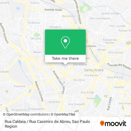 Mapa Rua Caldeia / Rua Casimiro de Abreu