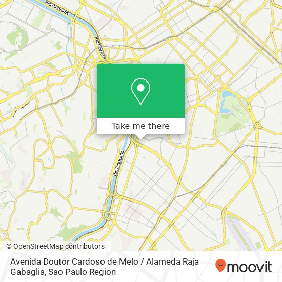 Mapa Avenida Doutor Cardoso de Melo / Alameda Raja Gabaglia