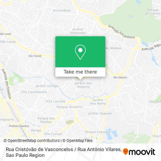Mapa Rua Cristóvão de Vasconcelos / Rua Antônio Vilares