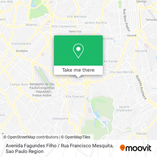 Mapa Avenida Fagundes Filho / Rua Francisco Mesquita