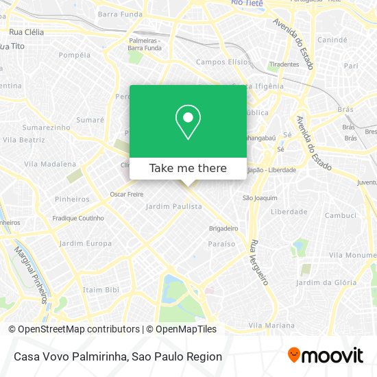 Casa Vovo Palmirinha map