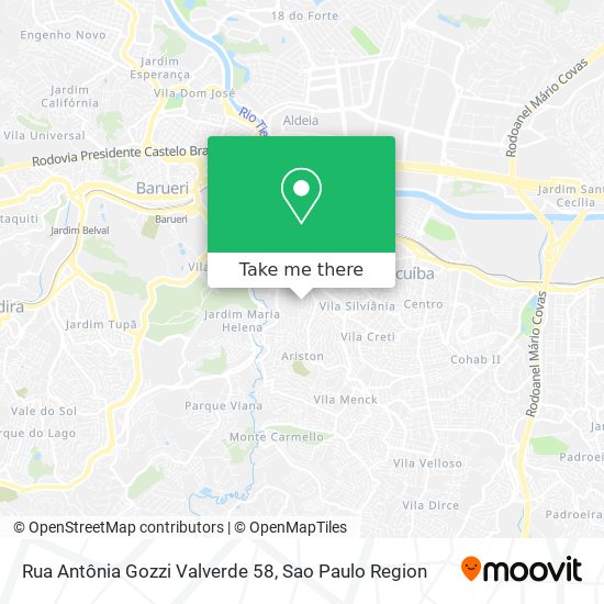 Rua Antônia Gozzi Valverde 58 map