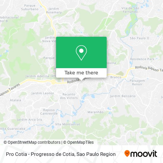 Pro Cotia - Progresso de Cotia map