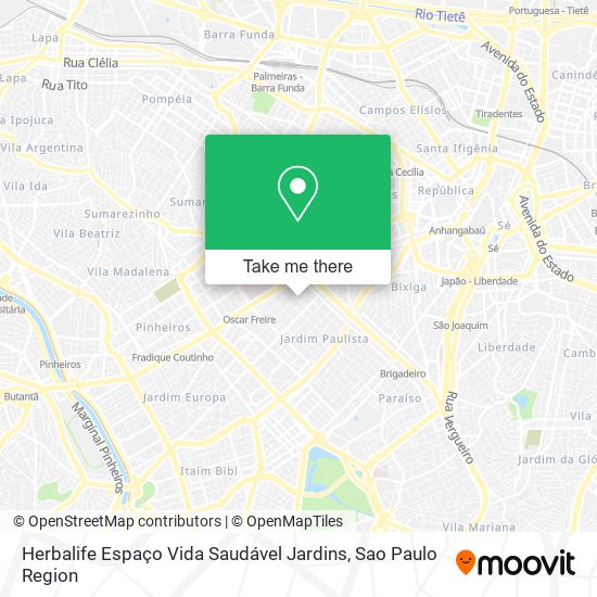 Herbalife Espaço Vida Saudável Jardins map