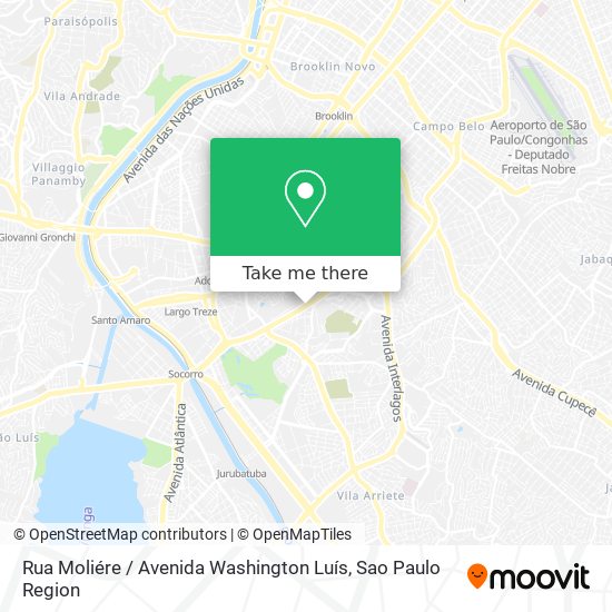 Rua Moliére / Avenida Washington Luís map