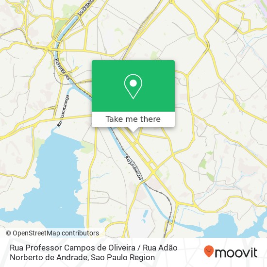 Mapa Rua Professor Campos de Oliveira / Rua Adão Norberto de Andrade
