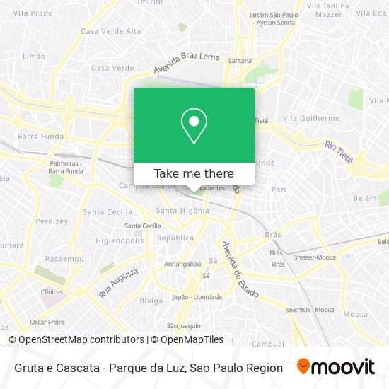 Gruta e Cascata - Parque da Luz map