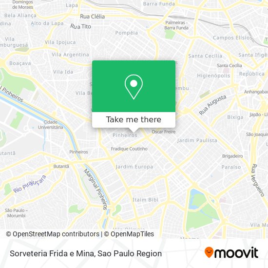 Sorveteria Frida e Mina map