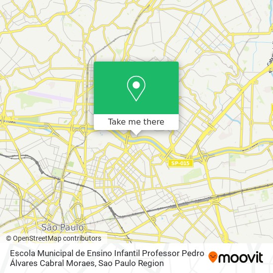 Mapa Escola Municipal de Ensino Infantil Professor Pedro Álvares Cabral Moraes