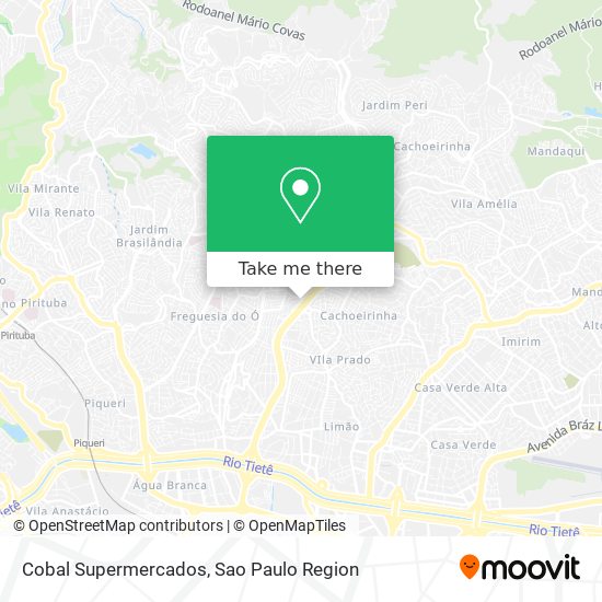 Cobal Supermercados map