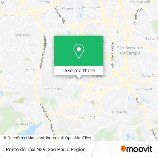 Mapa Ponto de Táxi N39