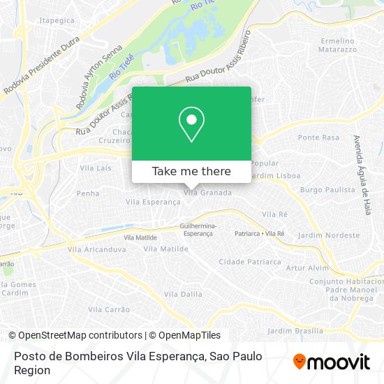 Posto de Bombeiros Vila Esperança map