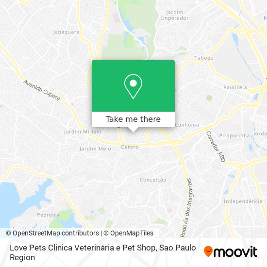 Mapa Love Pets Clinica Veterinária e Pet Shop