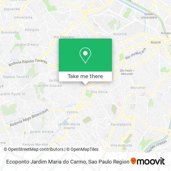 Ecoponto Jardim Maria do Carmo map