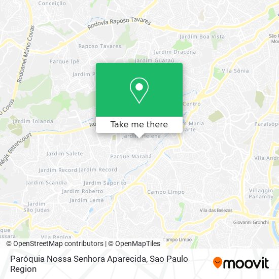 Mapa Paróquia Nossa Senhora Aparecida