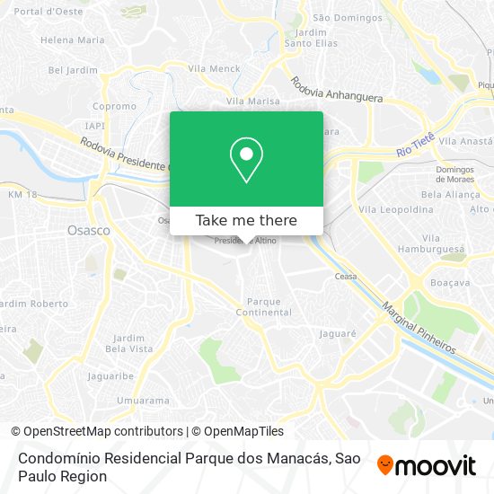Mapa Condomínio Residencial Parque dos Manacás
