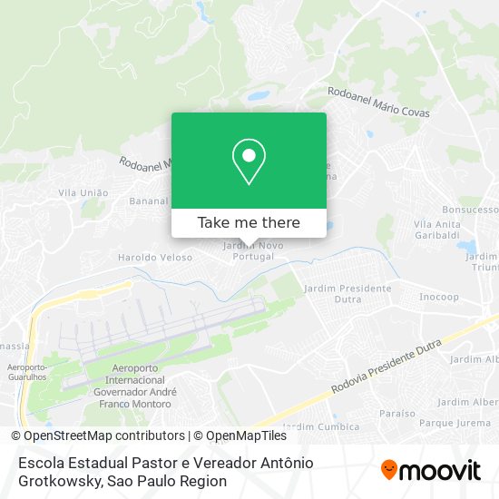 Mapa Escola Estadual Pastor e Vereador Antônio Grotkowsky