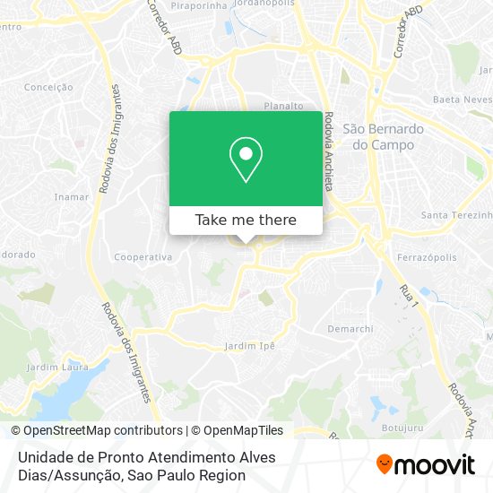 Mapa Unidade de Pronto Atendimento Alves Dias / Assunção