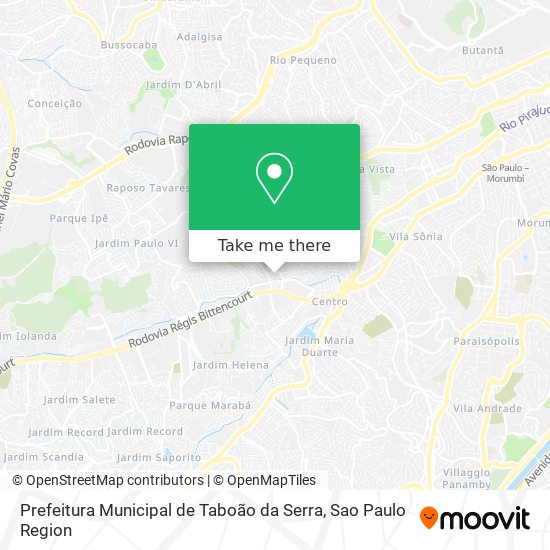Prefeitura Municipal de Taboão da Serra map