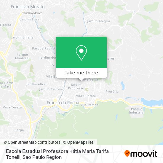 Mapa Escola Estadual Professora Kátia Maria Tarifa Tonelli